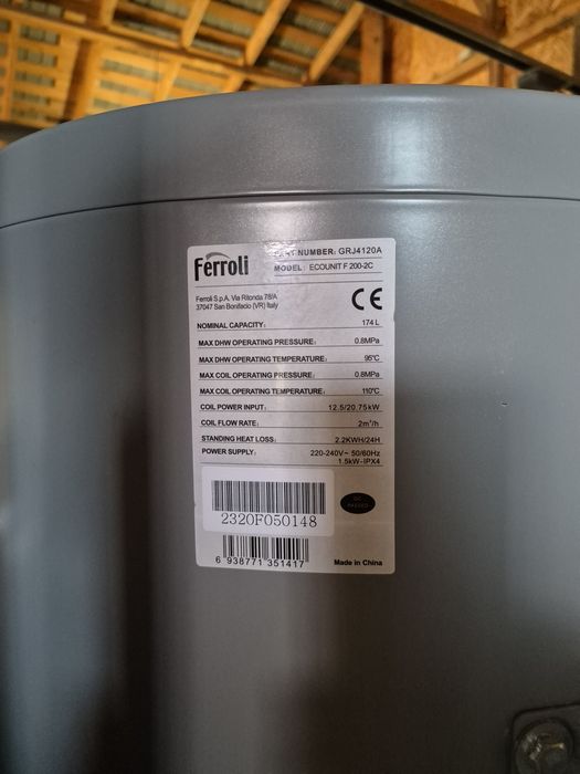 Boiler cu doua serpentine