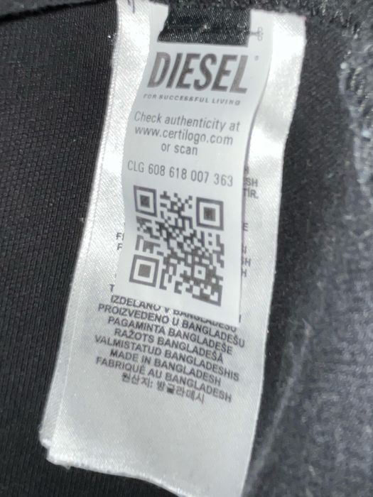 DIESEL поло тениска черна