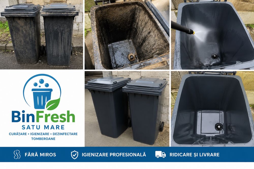Curățare și igienizare profesională tomberoane – Satu Mare