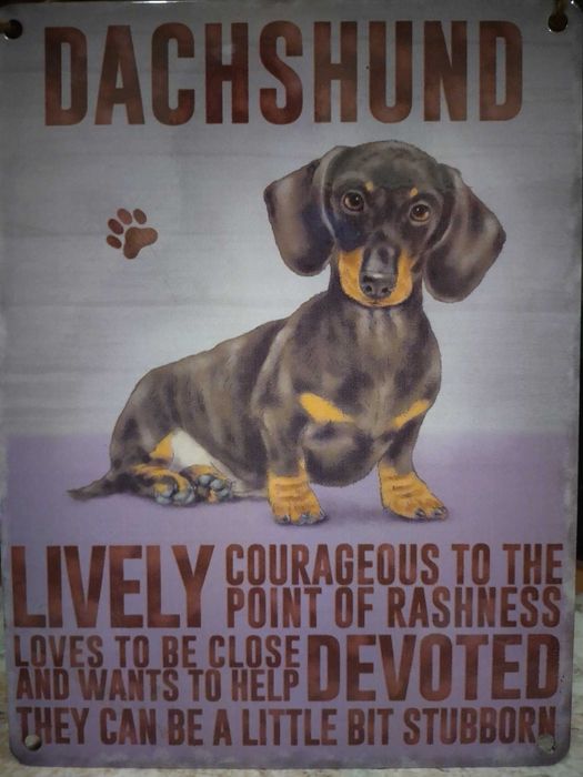 Метална ретро табела с куче от Германия