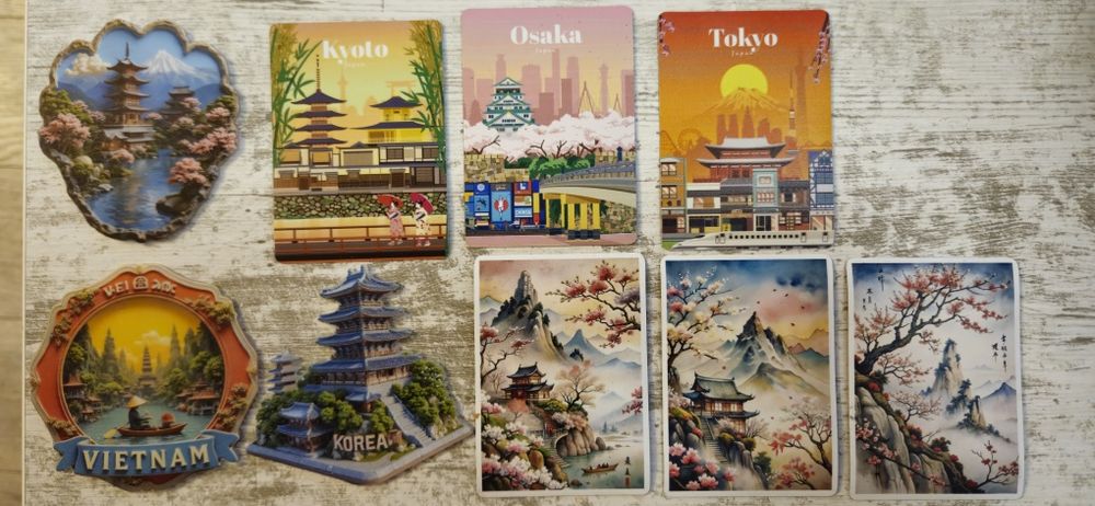 Vand magneti de frigider asiatici si din diferite tari. Vedeti 8 poze