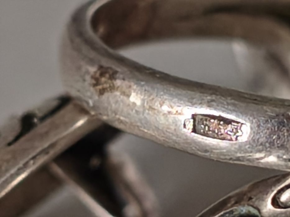 Серебро. 925 пр. Кольцо и серьги. Набор.