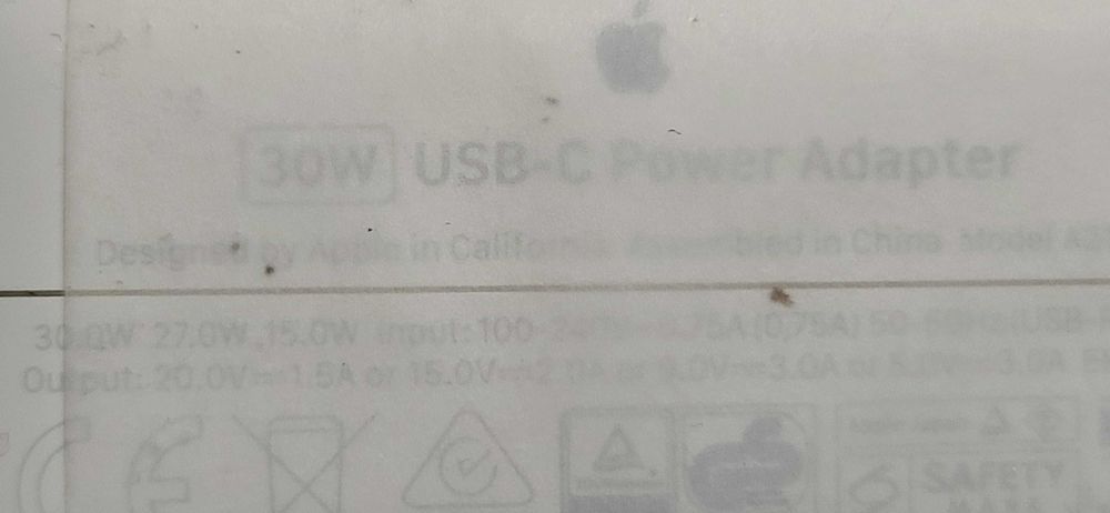 APPLE USB-C, 30W Incarcator retea  MW2G3ZMA, , alb nou