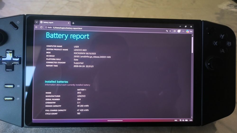 Lenovo Legion Go Z1 Extreme 16/512 / Идеал