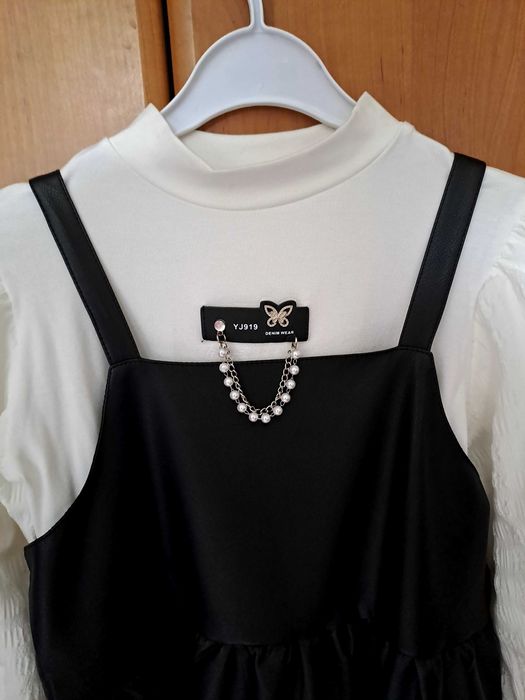 Кожаный сарафан на рост 150