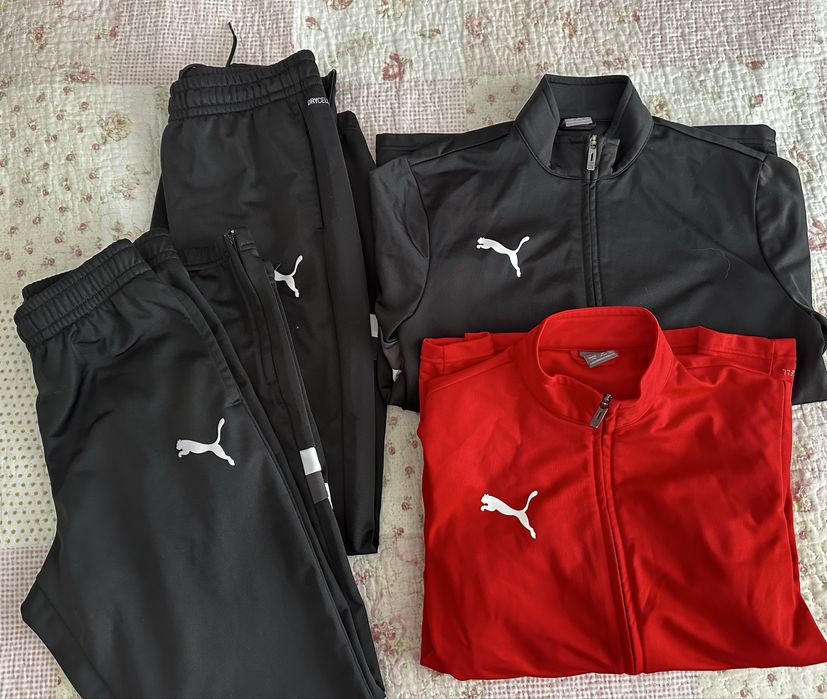 Puma анцуг/ футболен екип в червено и черно р-р 164 см.