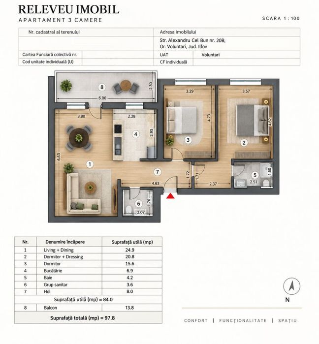 3 Camere ARQA Jollie Ville | Erou Iancu