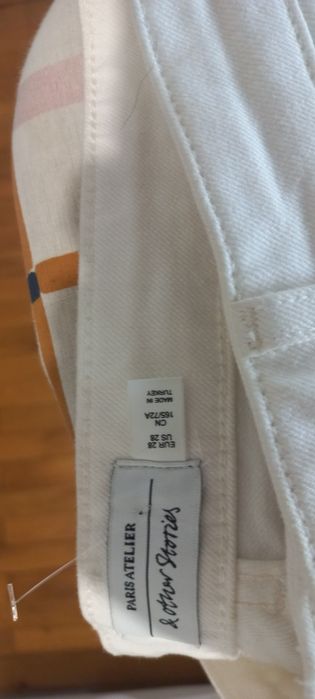 Jeans albi din bumbac  28