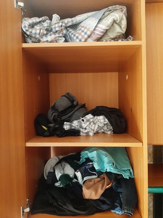 Шкаф для одежды и книг (чистый ламинат)