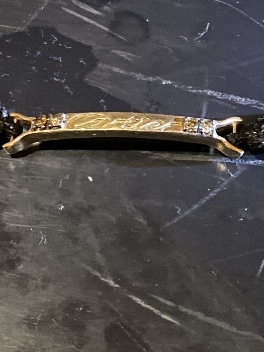 Златна гривна с естествени диаманти