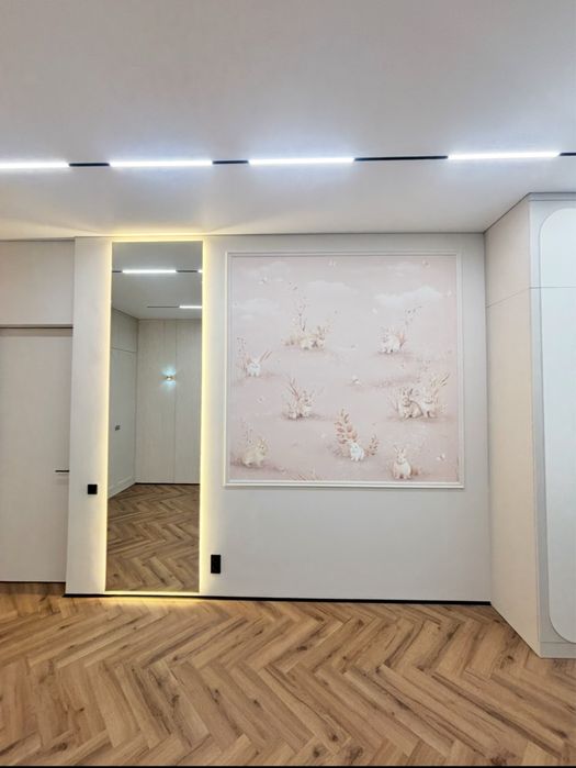 Поклейка обой, галтель