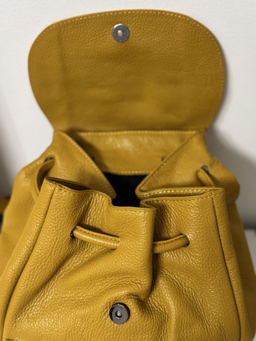 Rucsac din piele naturala, mustar