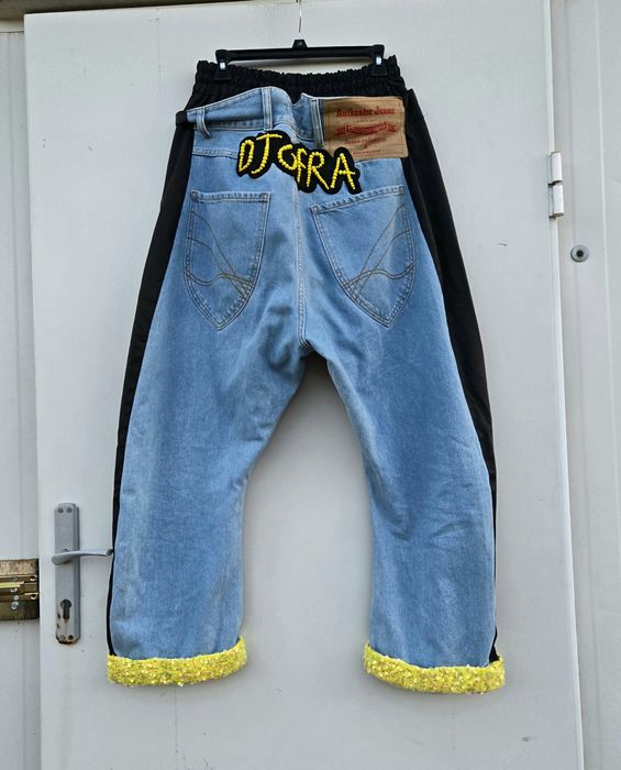 Djofra уникални дамски дънки бойфренд модел М/Л размер