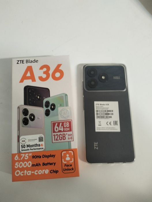 ZTE BLADE A36 4гб/64гб Чёрный
