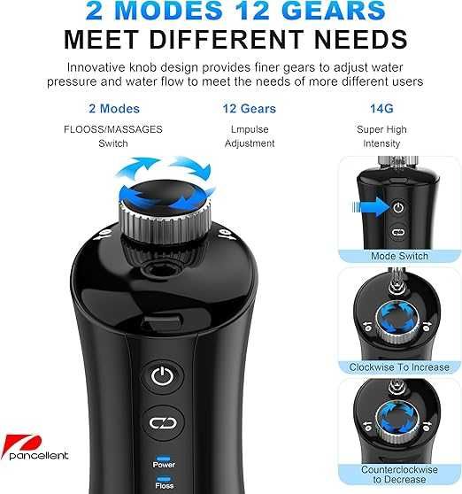 Зъбен душ иригатор за уста Pancellent Dental Spike 350мл./4 накрайника