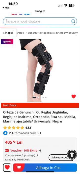 Orteza de genunci reglabila