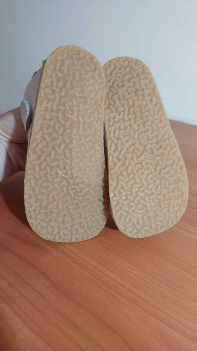 Pantofi copii Tega shoes alb-roz pal, marime 22 (13.5), piele naturala