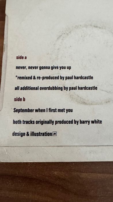 Disc de vinil Barry White - Never Gonna Give You Up (remix Paul Hardcastle)