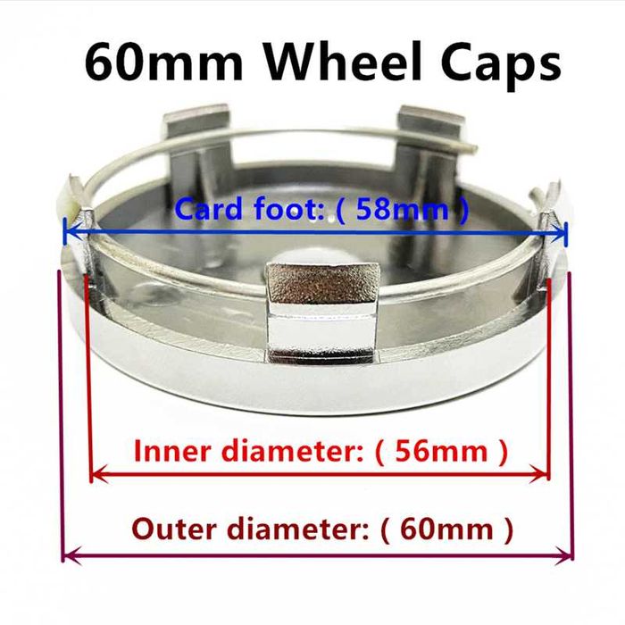 60/58мм-Тунинг капачки за лети джанти за автомобил-кола-бус-джип