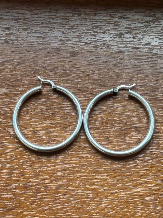 Cercei creole/argint 925/masivi/diametru 4,5cm/9g.