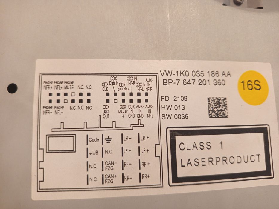 CD player/MP3 player volkswagen original