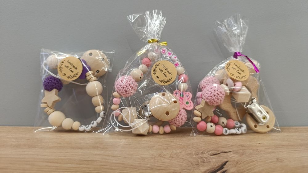 Дървен клипс с име