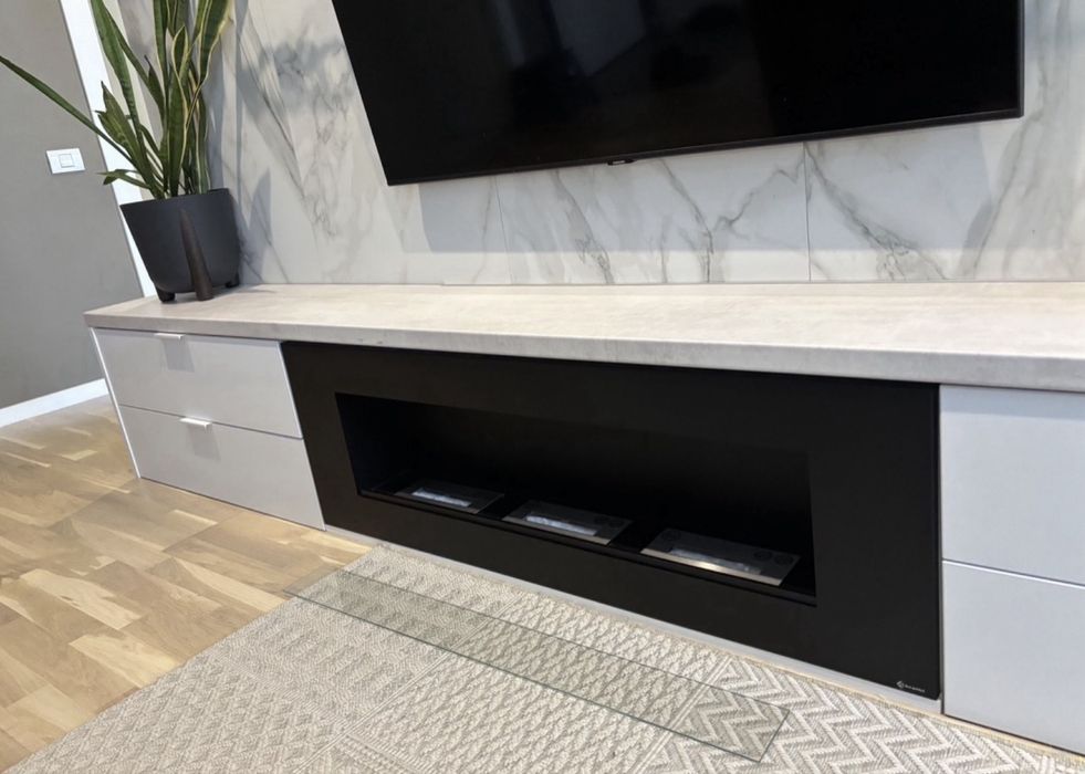 Semineu bioetanol nou 120 x 40 incastrabil comoda TV living