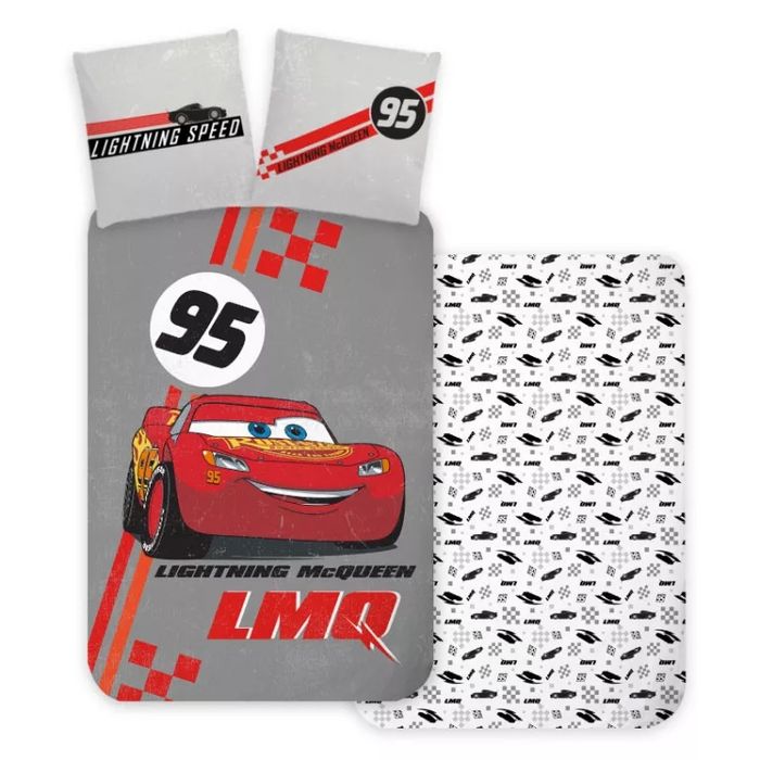 Детски спален комплект от 2 части Disney Cars LMQ Maqueen, Светкавицата Макуин, за кошарa или малко легло