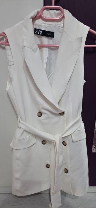 Бяла рокля сако zara XS-S