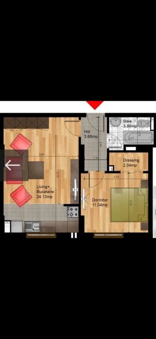 Închiriez apartament, Biruinței 89, Popești Leordeni