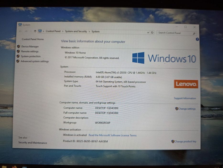 Lenovo MIIX 320-10ICR Лаптоп 2 в 1, таблет