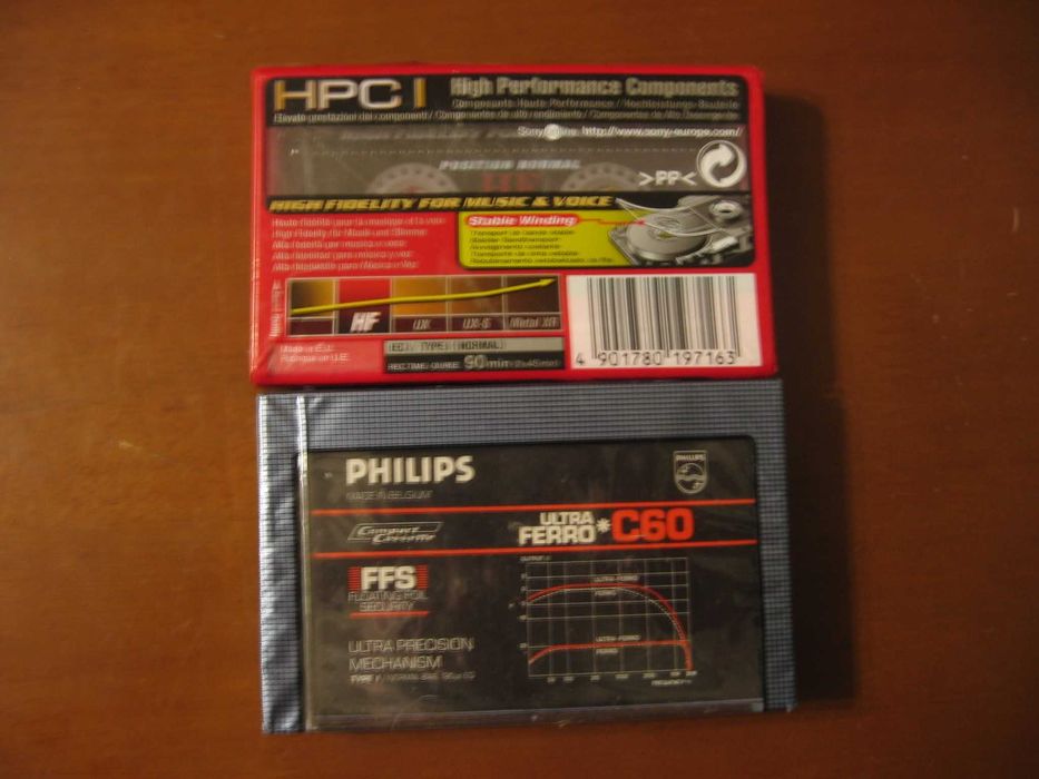 аудио касети SONY C 90 , PHILIPS ULTRA FERRO C 60  ново !!