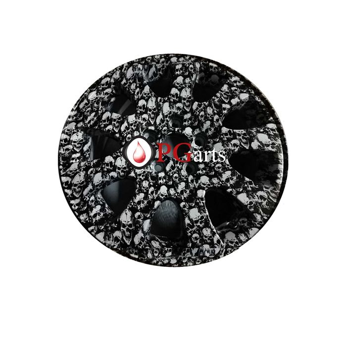 Фолио за хидрографика Skull black and white 50