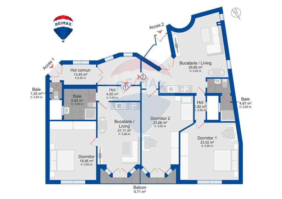 Apartament de vânzare cu suprafață de 150mp, Ultracentral, Oradea