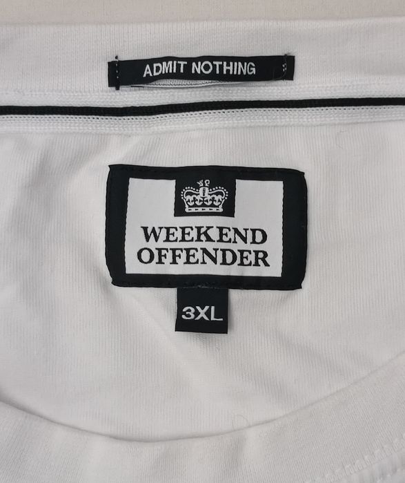 Weekend Offender Admit Nothing Shirt оригинална тениска 3XL памучна бяла фланелка