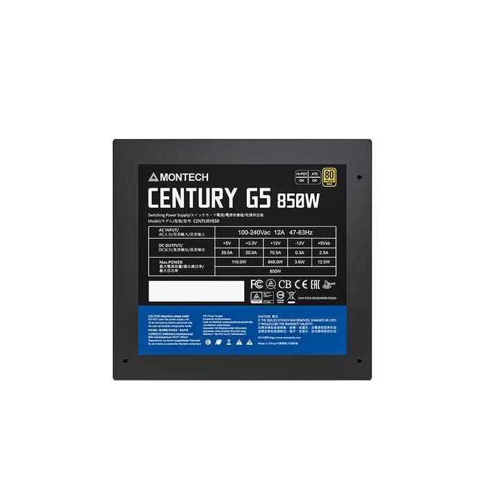 | Блок питания Montech Century G5 850W 80PLUS Gold