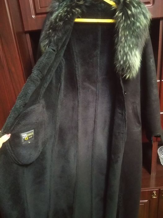 Пальто дублёнка длинное 46(L) размер