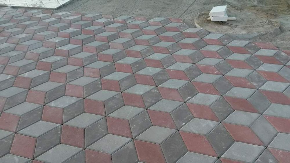 Укладка брусчатки, установка бардюр, брусчатка, бардюр, поребрика ...