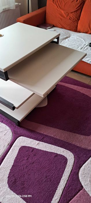 Birou cu cadru din otel cu masa pentru tastatura 80x60x80