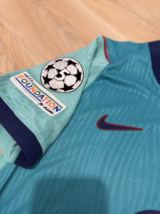 Tricou de fotbal Nike Fc Barcelona Lamine Yamal 10 marime M turcoaz eufa champions league