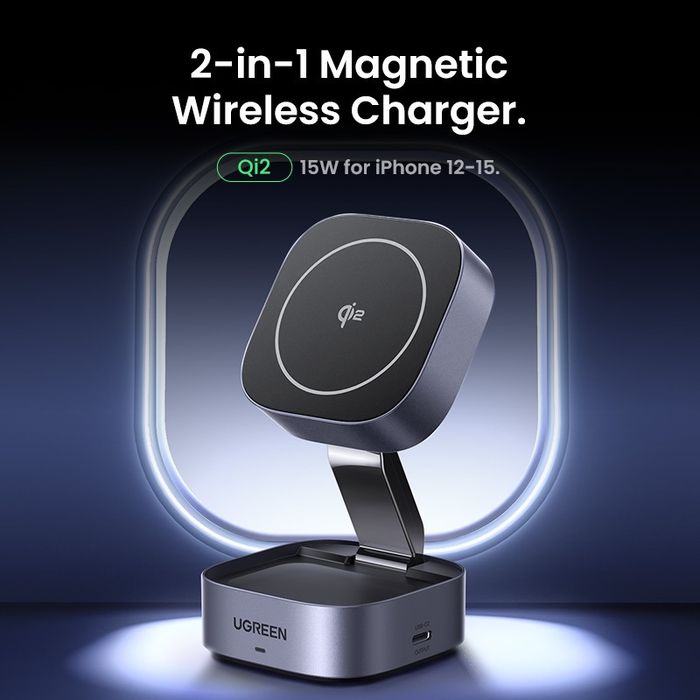 Беспроводная Зарядка Ugreen W702: сверхбыстрая зарядка Qi2 15 Вт