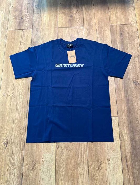 Stussy Reflective Logo Navy Blue T-shirt