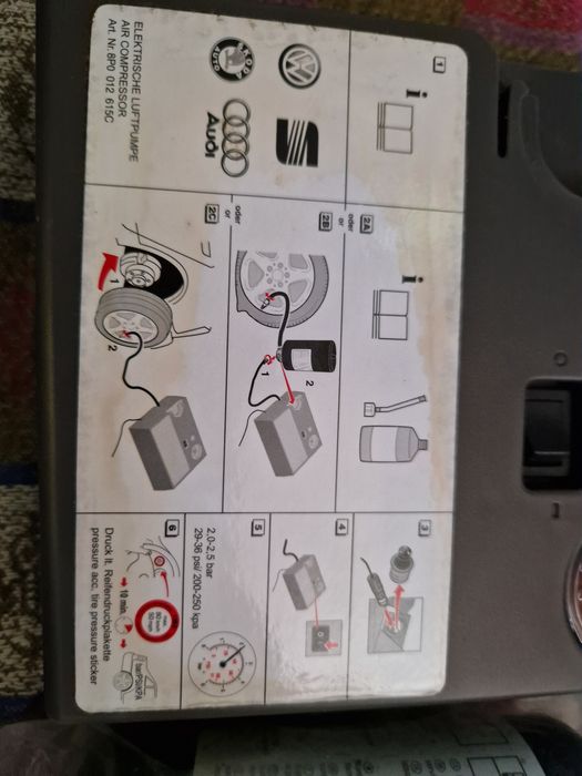 Оригинален Компресор 180W Ауди Фолксваген Сеат Шкода Помпене Гуми