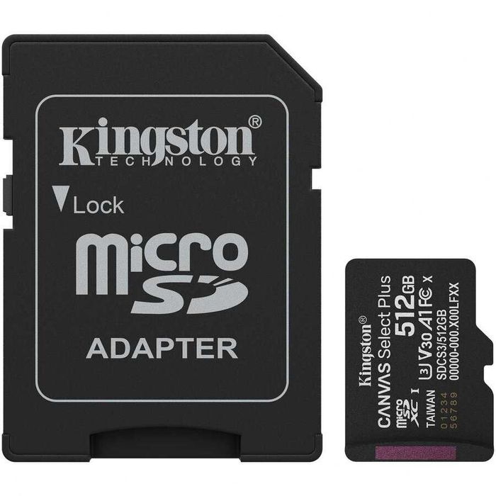 Card Memorie microSDXC Kingston Canvas Select Plus 512G Clasa 10 UHS-1