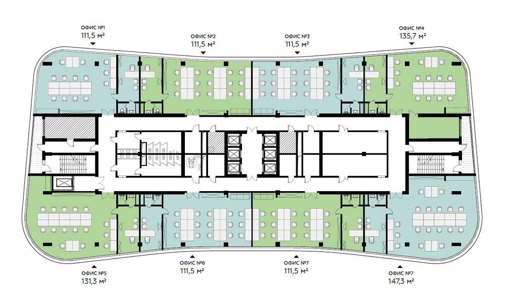 Аренда офисных помещений с ремонтом в БЦ Infinity от 111 кв.м.