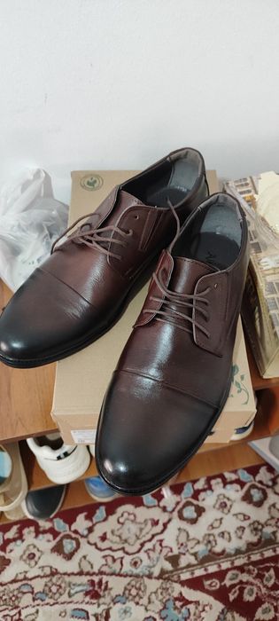 Туфли кожаные коричневые