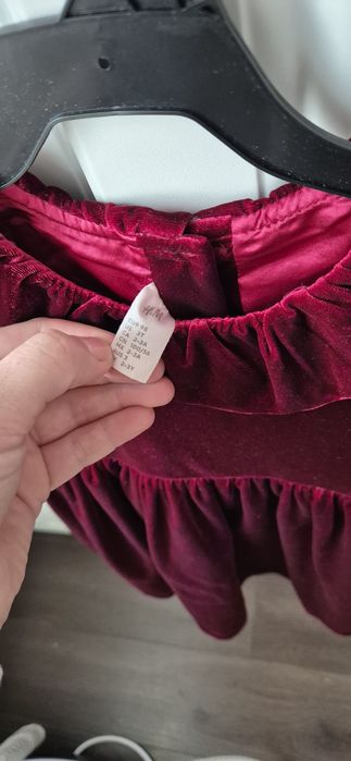 Rochie de catifea bordo