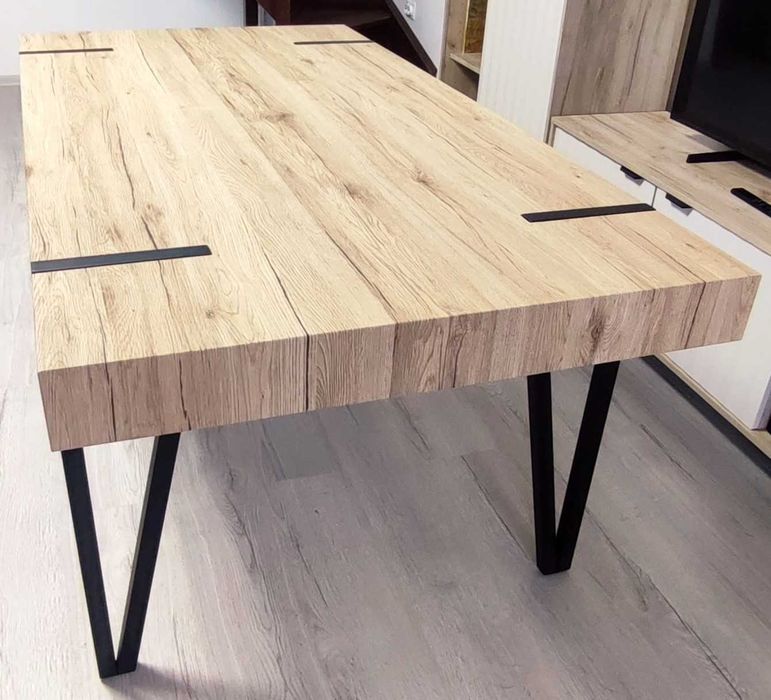 Masa bucatarie/dining, 4 persoane, stejar, 170 x 90 x 76 cm