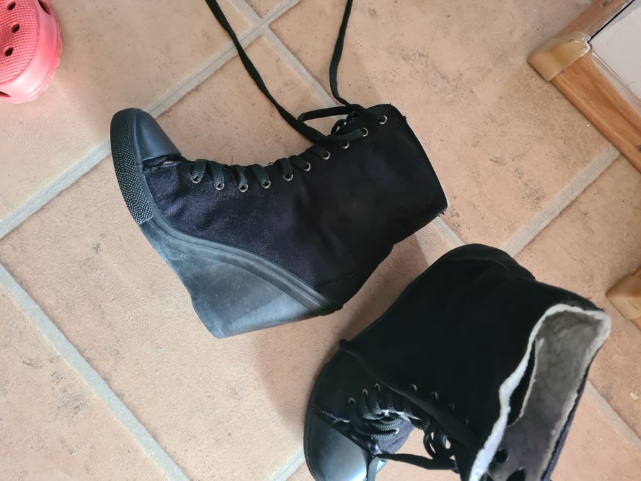 Cizme, ghete negre casual marimea 37