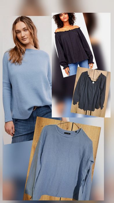 Lot damă mărime S: bluză H&M stil boho, pulover Marc O'Polo